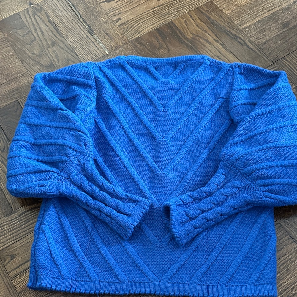 Allison Clothing Electric Blue Textured Sweater - Picture 3 of 3